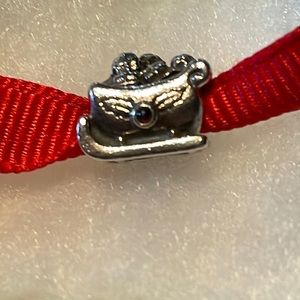 Pandora Santa's Sleigh Garnet Charm